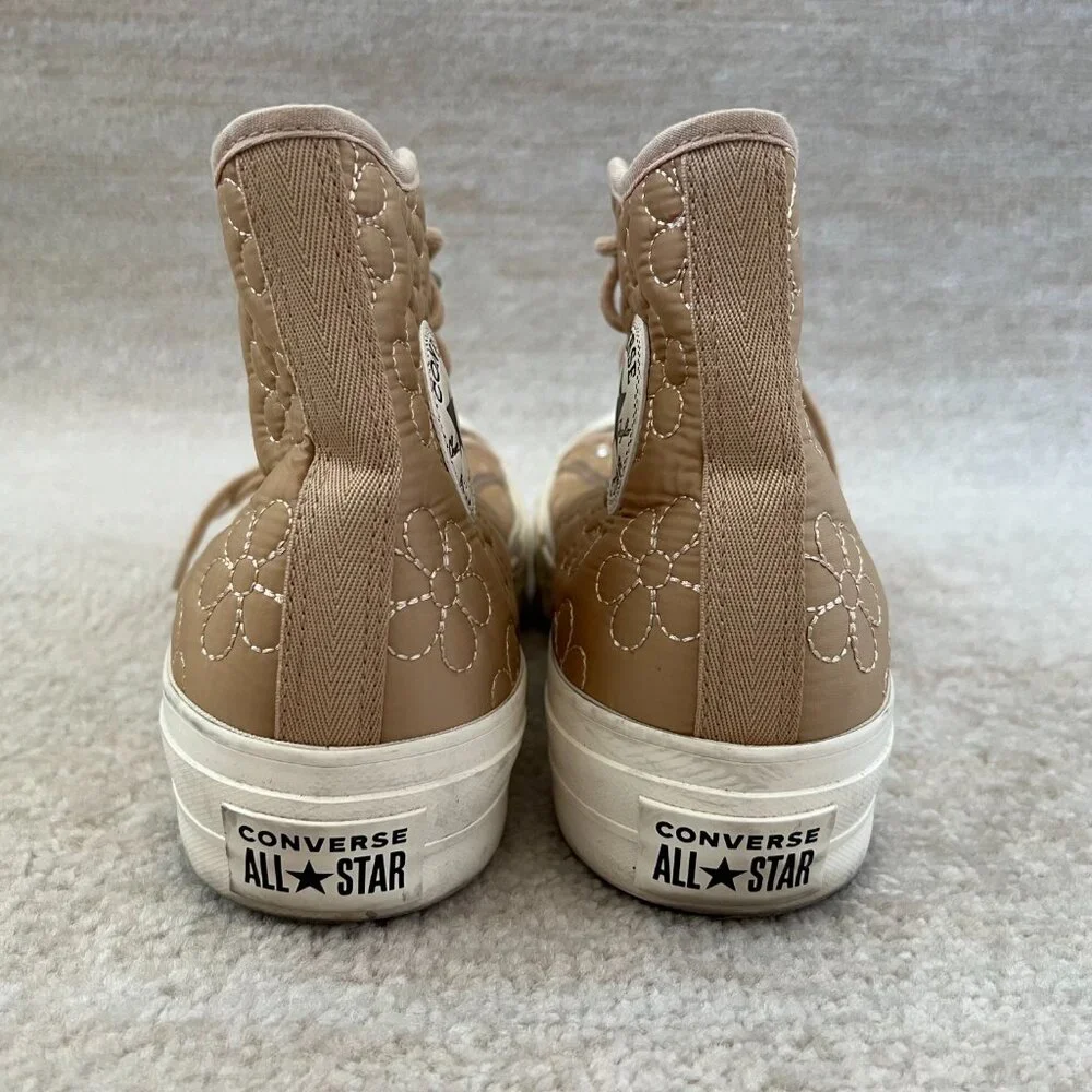 Converse All Star Lift Quilted High Top Platform Sneakers Shoes 10.5 - Picture 6 of 10